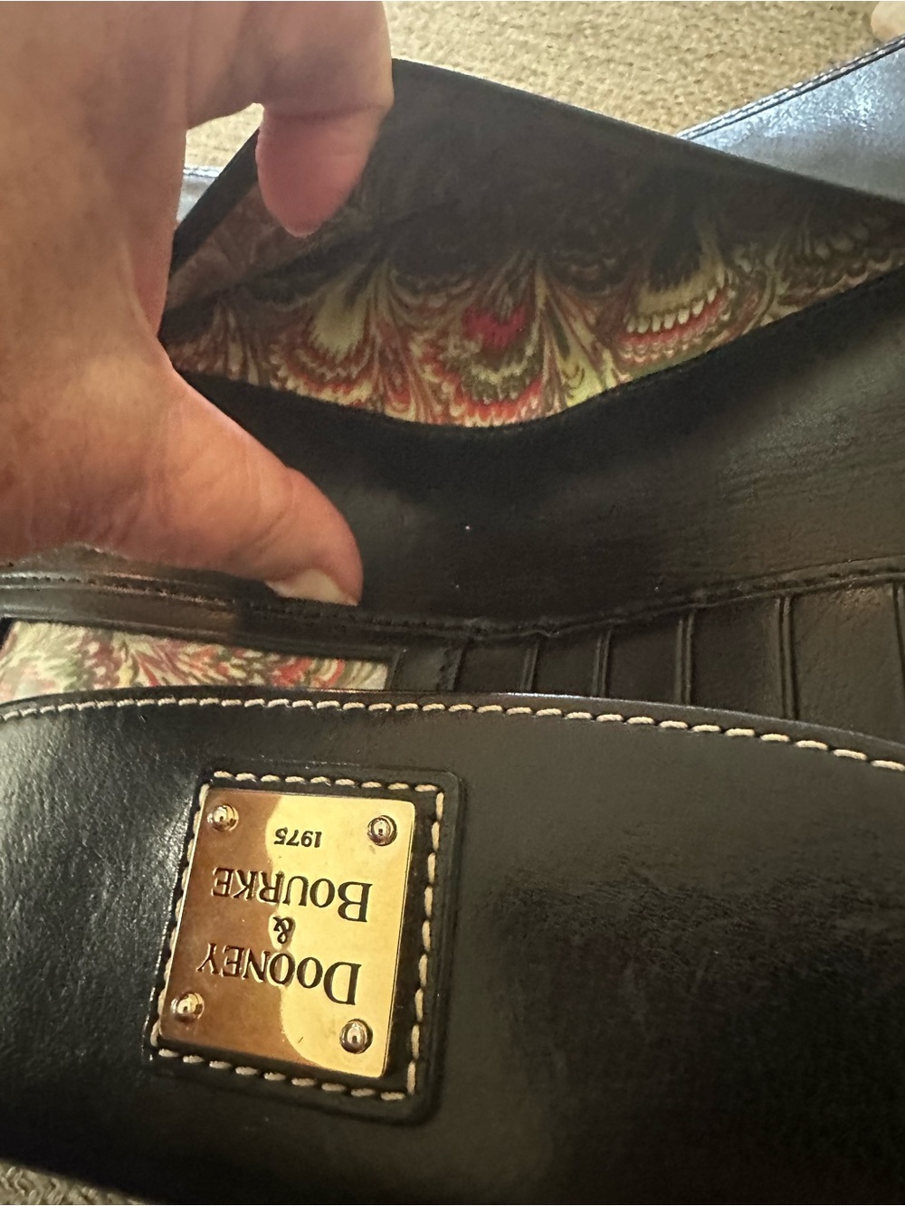 Dooney & Bourke Black Leather Satchel with Matching Continental Wallet - Picture 10 of 16